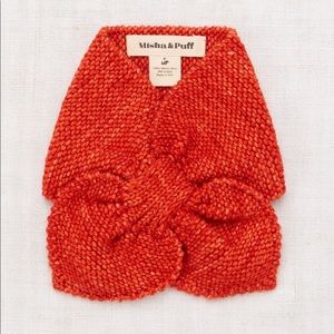 (In search of ; do not buy) Misha and Puff scarf in kid and adult Red Flame